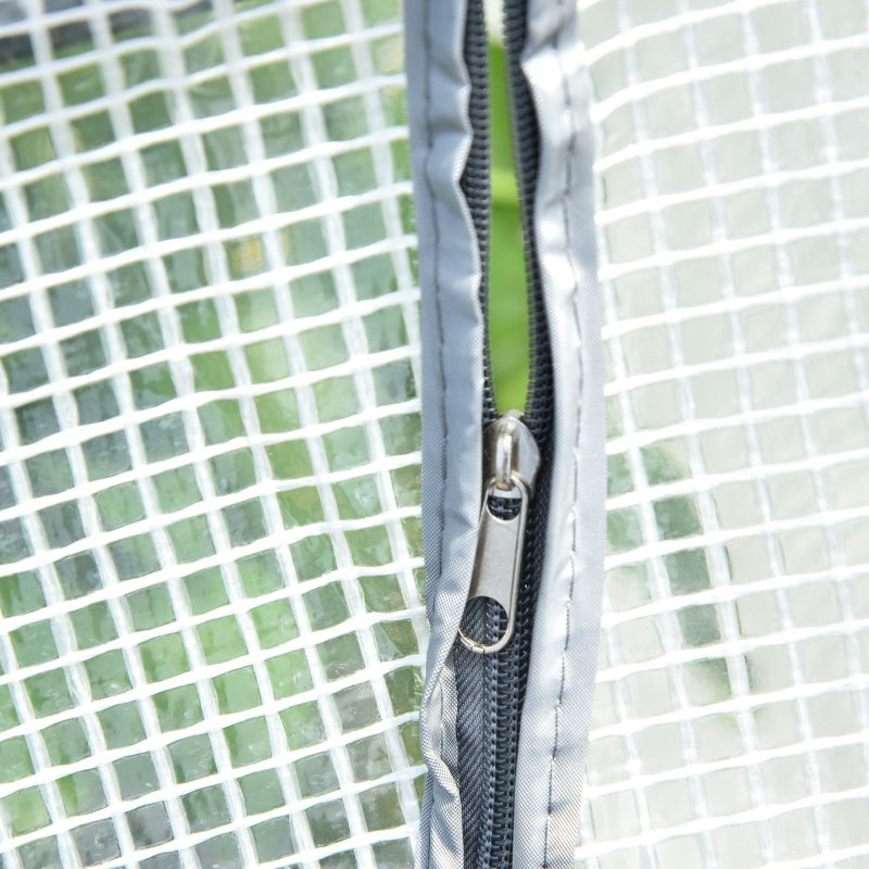 Portable White Mini Greenhouse for Garden with Zipper 120 x 60 x 60 cm