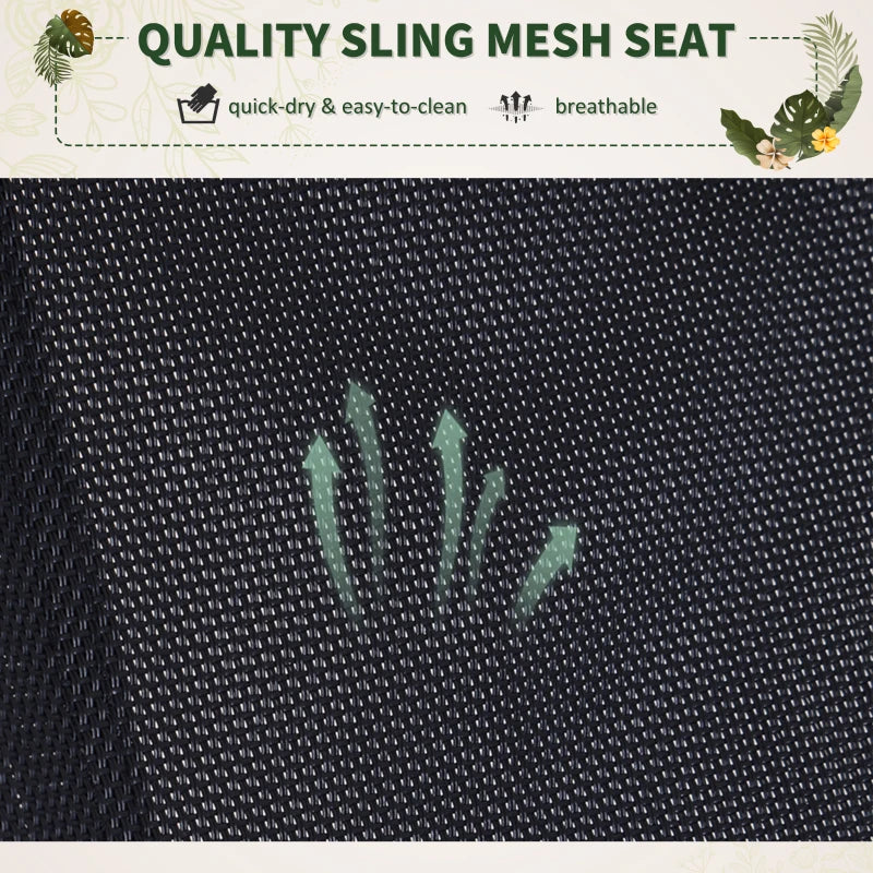 Black Outdoor Zero Gravity Rocking Chair with Pillow