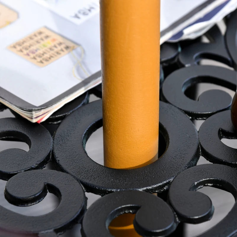 Black 2.5m Wooden Garden Parasol Sun Shade