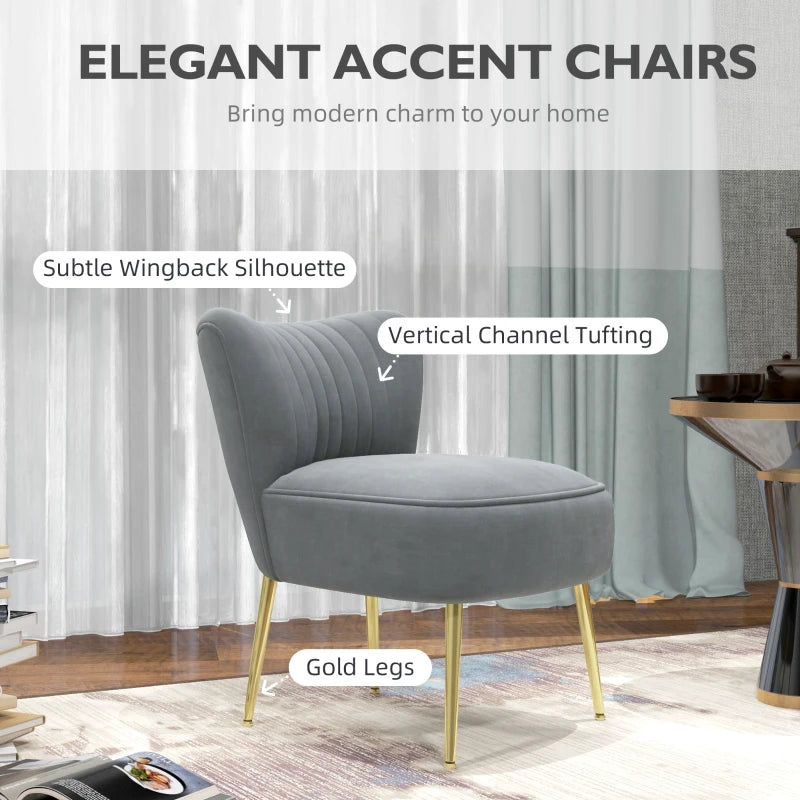 Stylish Grey Velvet-Feel Tub Accent Chair for Modern Living Spaces