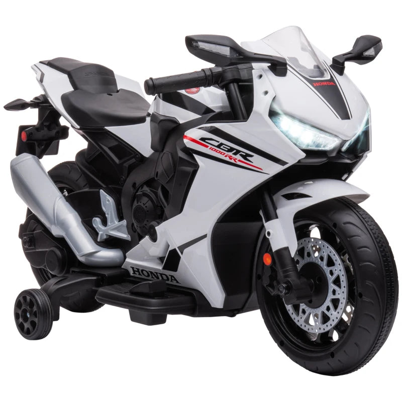 6V Licensed Kids Motorcycle with Music and Training Wheels for Safe Riding Fun