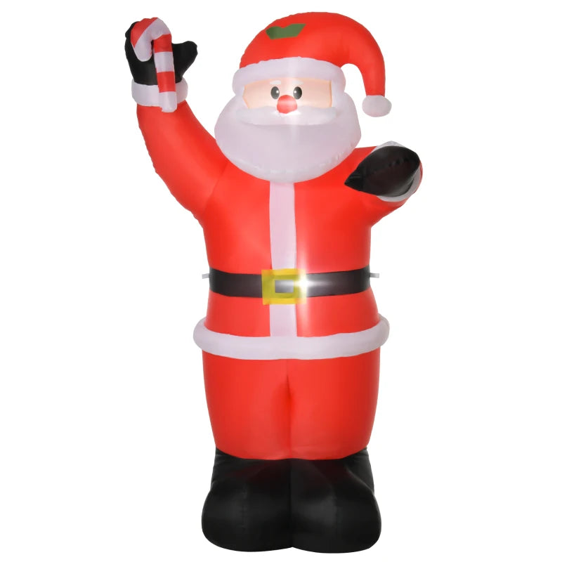 Inflatable Christmas Santa Claus Yard Decoration - Air Blown Holiday Decor for Outdoor Festivities