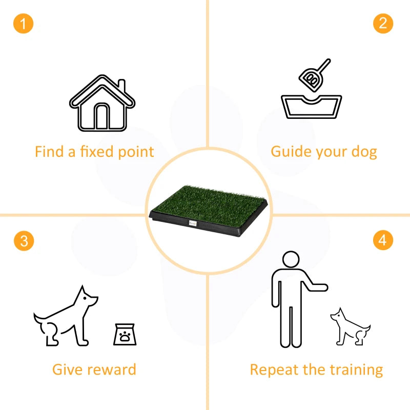 Indoor Pet Dog Toilet Mat - Potty Training Grass Restroom with Tray & Loo Pad for Easy Cleanup