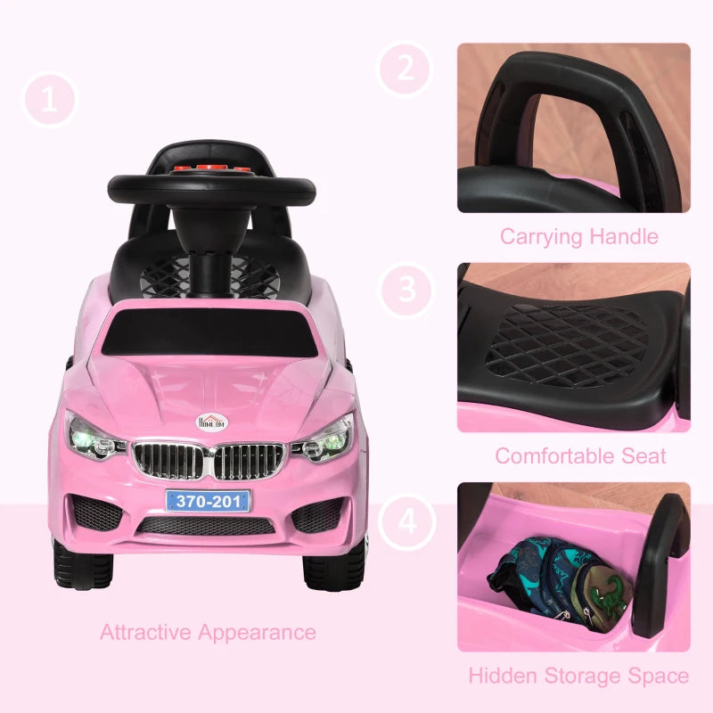 Pink Ride-On Car for Toddlers - Baby Walker Foot-to-Floor Sliding Car - Fun and Safe Outdoor Toy