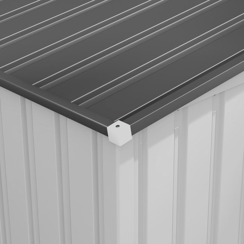 Silver Lean to Metal Garden Shed