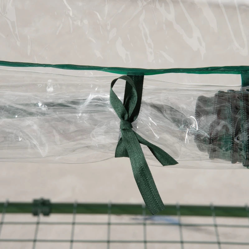 Clear 3 Tier Portable Greenhouse with Roll Up Door, 69x49x125 cm