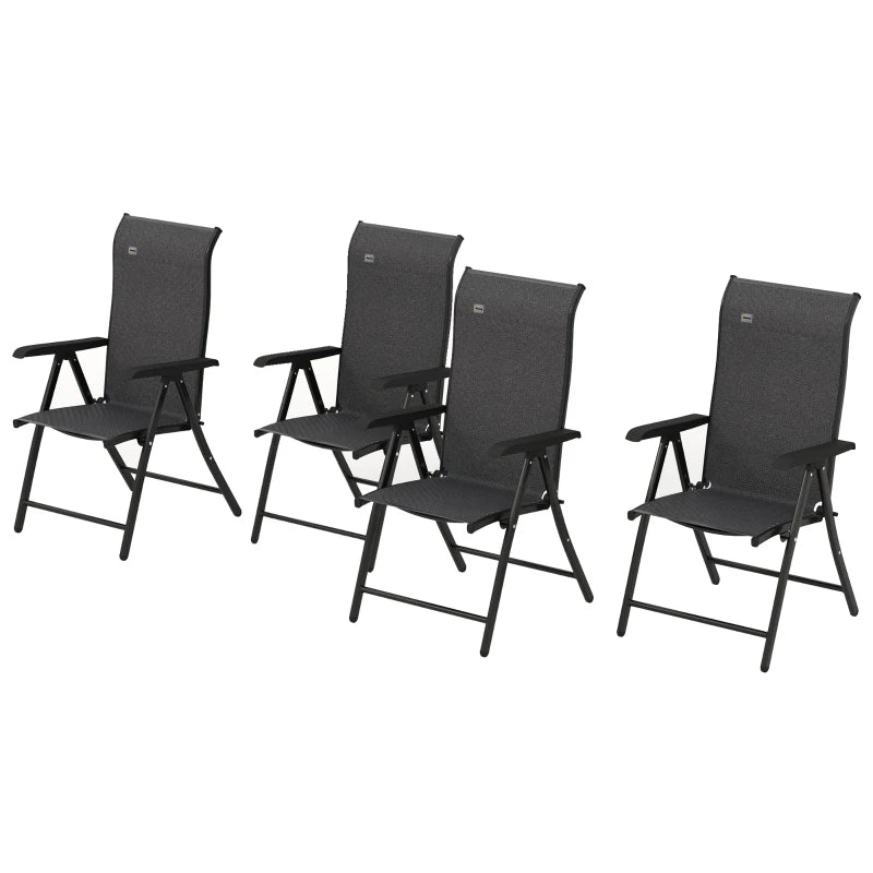 Hotsell 4 Black Folding Chairs