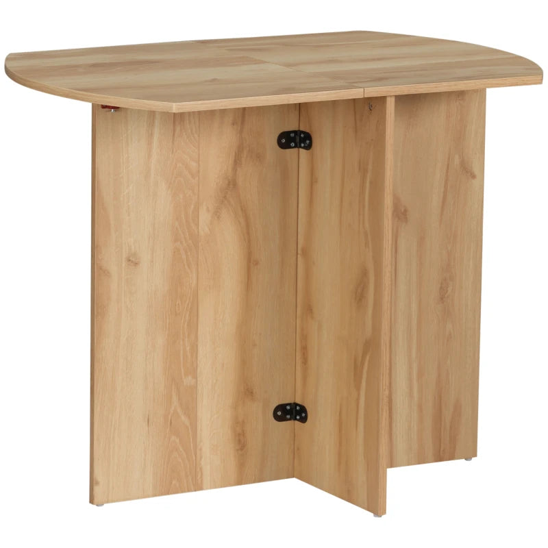 4-Person Drop Leaf Dining Table - Stylish Wood-Effect Design for Space-Saving Dining Solutions