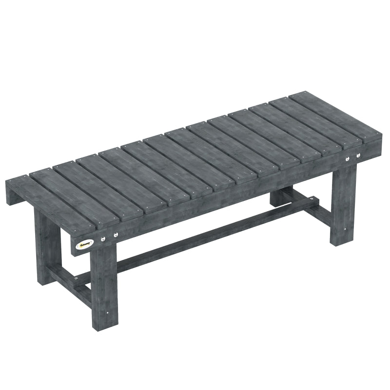 Grey Wooden 2-Seater Garden Bench