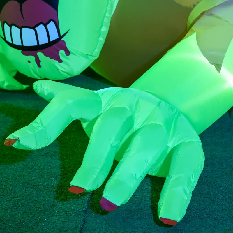 5FT Halloween Inflatables Ghost & Tombstone - LED Lighted Outdoor Decorations for Garden, Lawn & Party