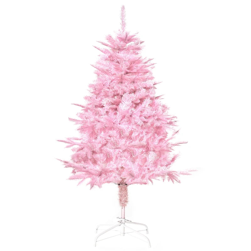 4FT Pink Artificial Christmas Tree with Automatic Open - Perfect Holiday Decoration for Home Parties and Festive Celebrations