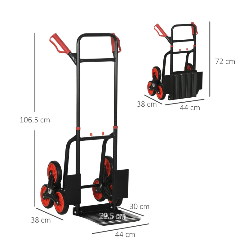 6-Wheel Steel Stair Climbing Trolley Cart