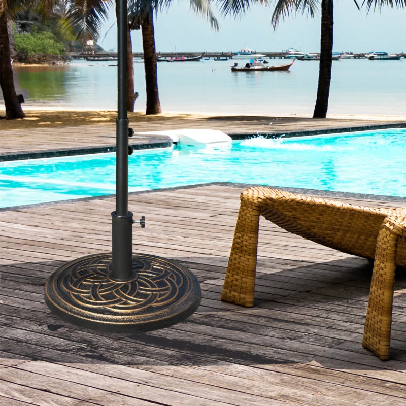 Bronze Tone Heavy Duty Patio Umbrella Base Stand