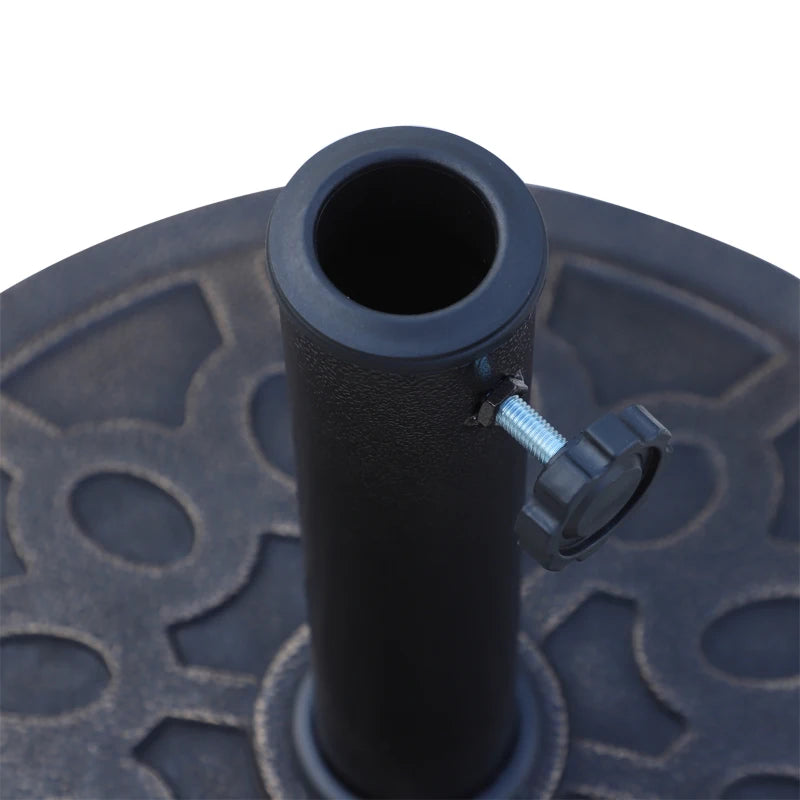 Bronze Tone 13kg Resin Umbrella Stand for 38mm/48mm Poles