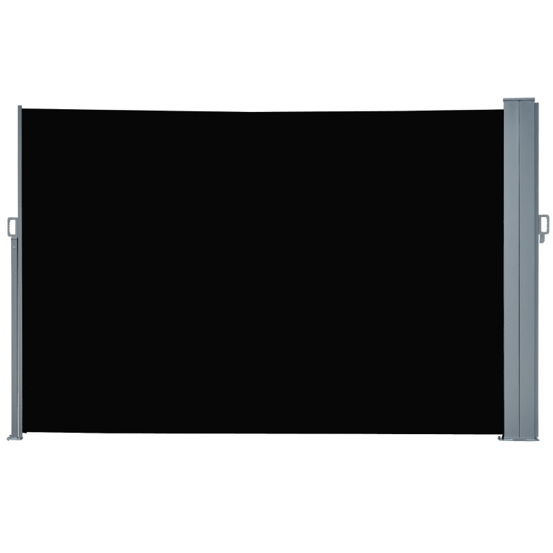 6m x 2m Retractable Black Screen Fence For Sun Protection/Privacy