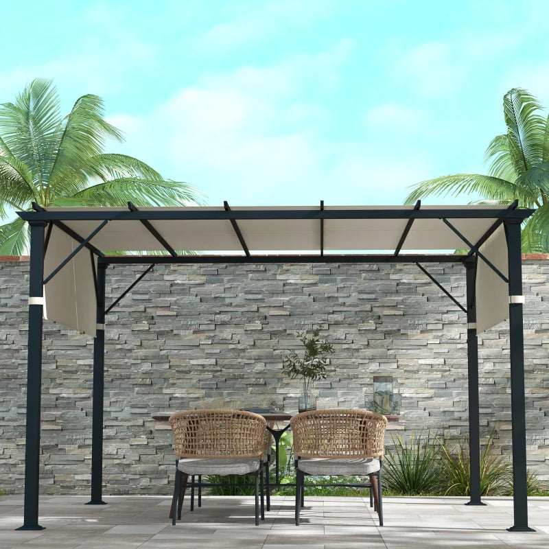 Cream White Pergola Canopy Set - UV Protection, Easy Install - 3x3m