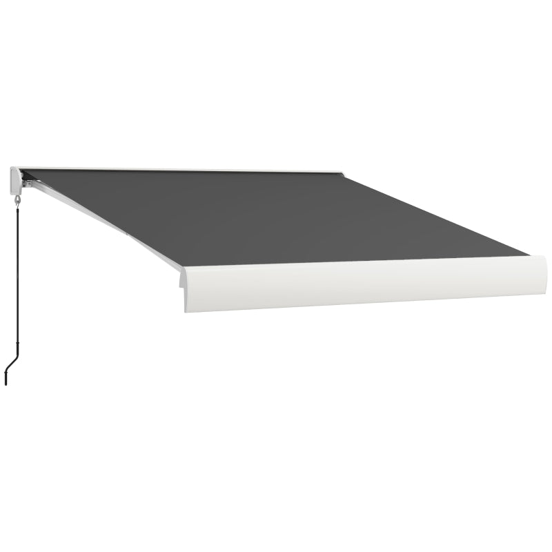 Grey 2.5m x 3m Electric Cassette Awning With Manual Handle & Remote Controller