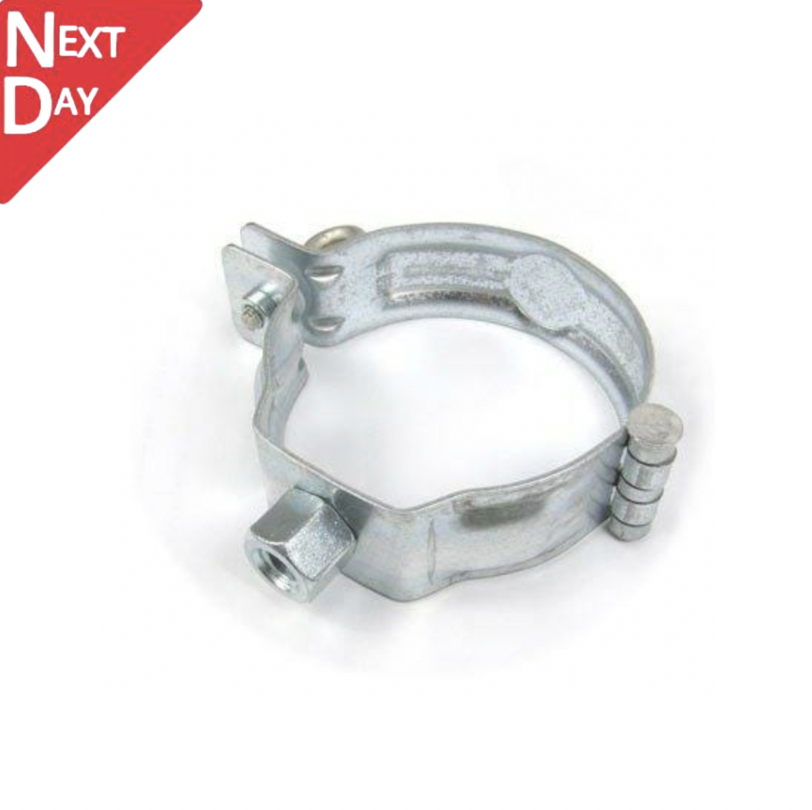 80mm Galvanised Steel Downpipe Bracket with M10 Boss - for use with M10 Screw (not included)