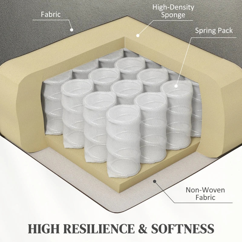 Comfortable Manual Reclining Armchair with Thick Padded Cushion and Adjustable Leg Rest in Light Grey