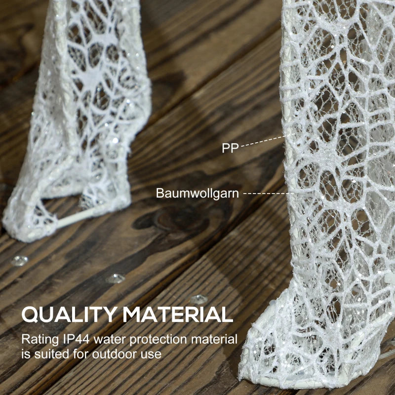 170 LED Light Reindeer and Sleigh Christmas Decoration - Festive Outdoor Holiday Display for Home and Garden