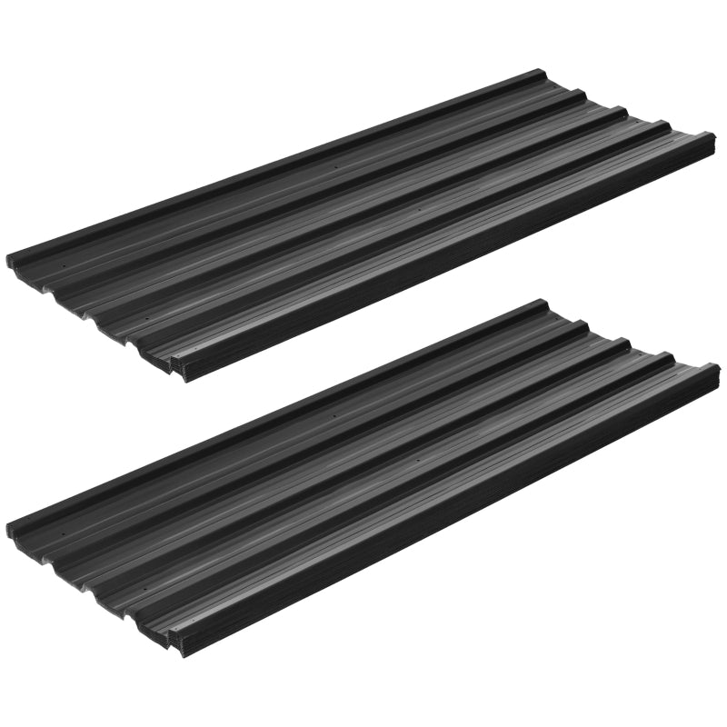 Pack of 24 Grey Galvanised Metal Roofing Sheets for Sheds