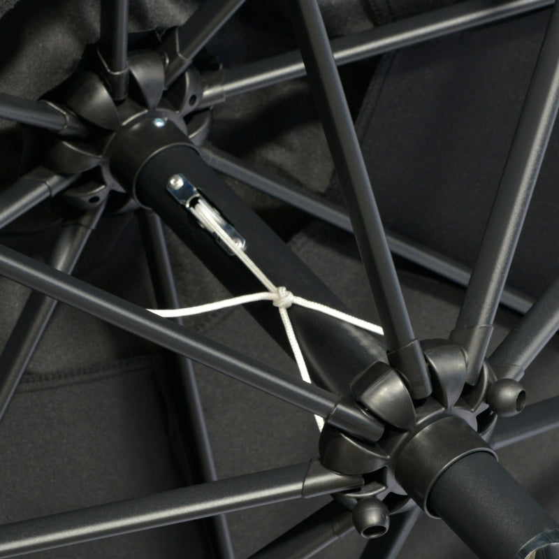 Black 2.7m Patio Table Umbrella with Tilt and Crank