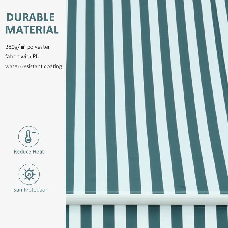 3m x 2.5m Striped Awning (Retractable)