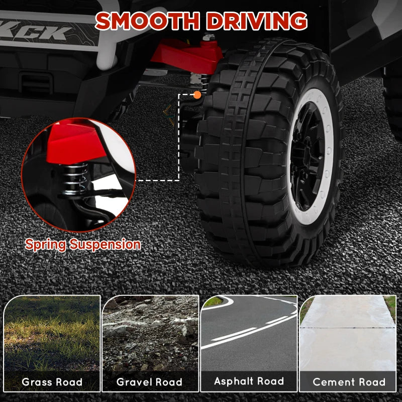 24V 7AH Electric Ride On Truck for Kids 2 Seater Battery Powered Car with Remote Control