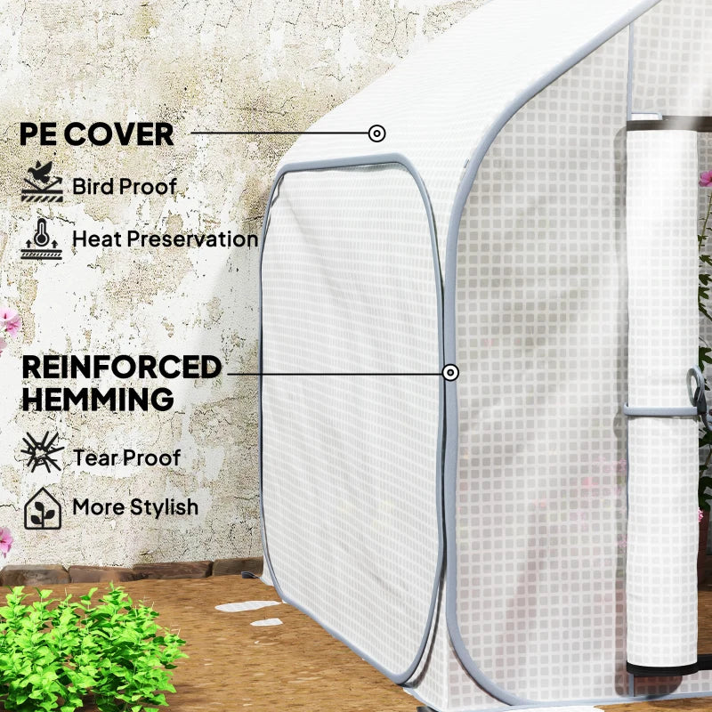 150 x 148cm Pop-Up Greenhouse - White Garden Plant Tent