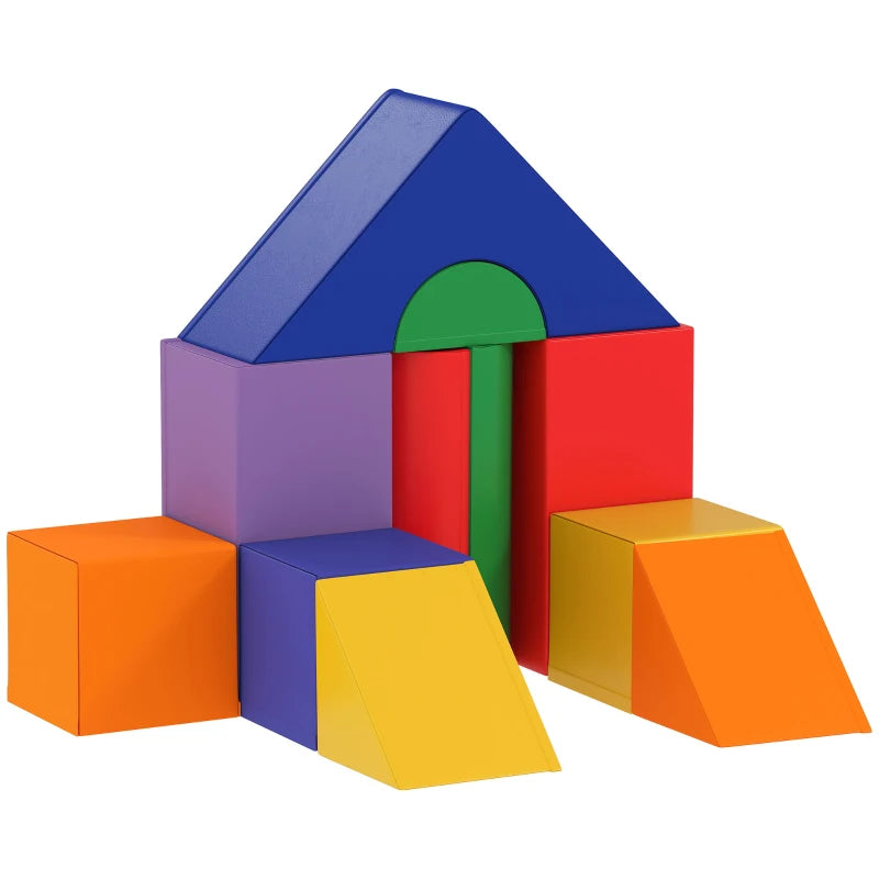 11-Piece Soft Play Set for Kids Foam Blocks Climbing Crawling Multicoloured Indoor Fun