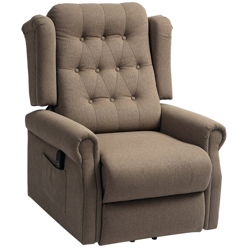 Dark Brown 45° Lifting Riser Recliner Armchair for Comfort and Support