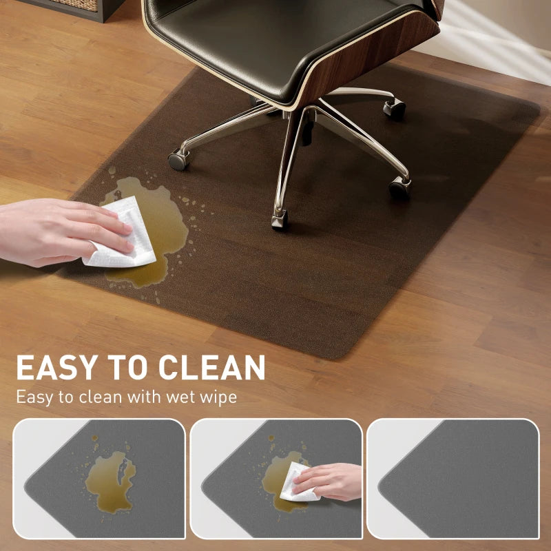 Non-Slip Chair Mat for Hard Floors 90x120 cm - Black Floor Protector for Wood & Tile - Office & Home Use