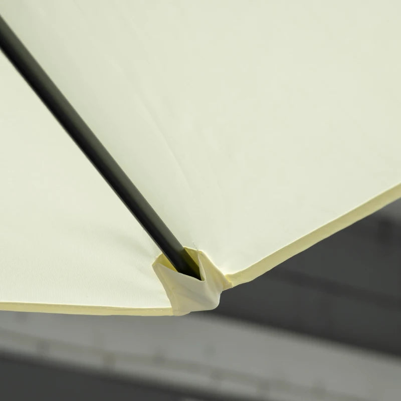 Beige 2.5M Rotating Cantilever Patio Umbrella