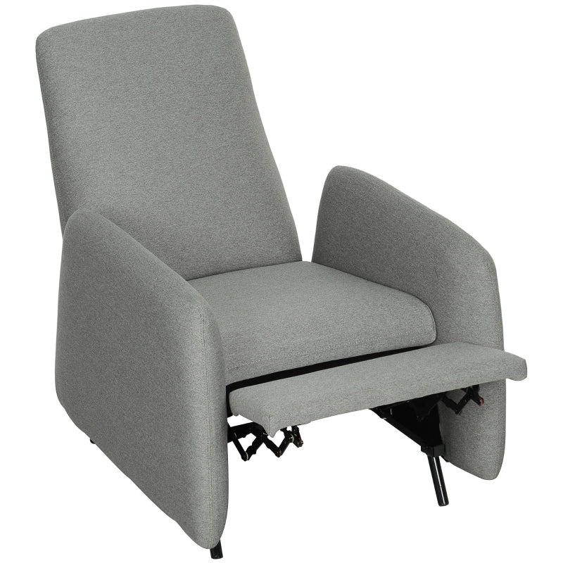 High Back Recliner Armchair with Adjustable Leg Rest and Pocket Spring Seat for Living Room and Bedroom, Grey
