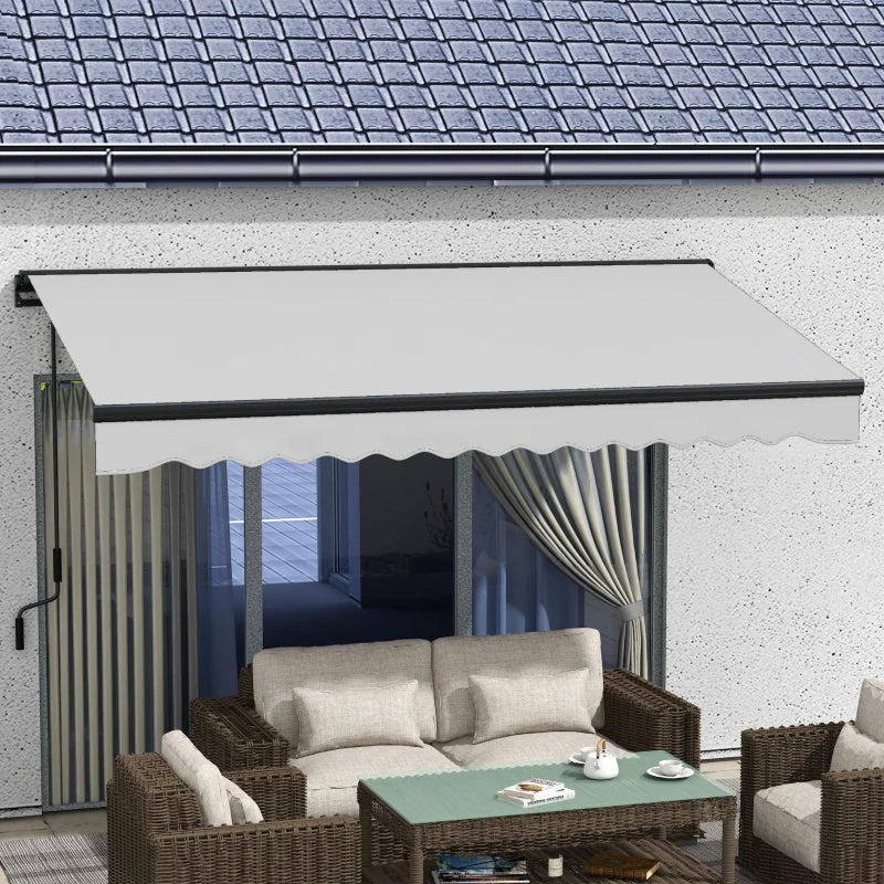 Light Grey 2.5m x 3.5m Electric Retractable Awning