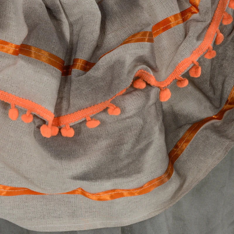 6 Foot Orange Clown Halloween Animatronic with Glowing Eyes for Spooky Decorations