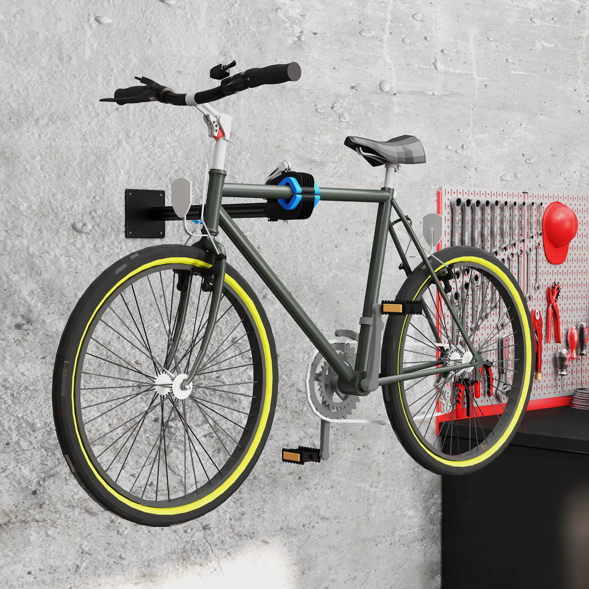 Wall Mounted Bike Repair Stand - Fully Adjustable