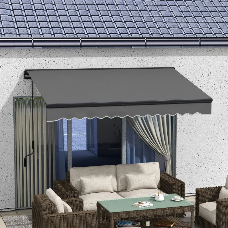 3m x 2m Dark Grey Electric Awning Canopy