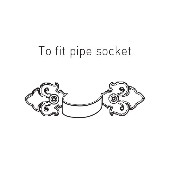 Hargreaves Cast Iron 100x100mm Ornamental Square Earband Type C - Primed