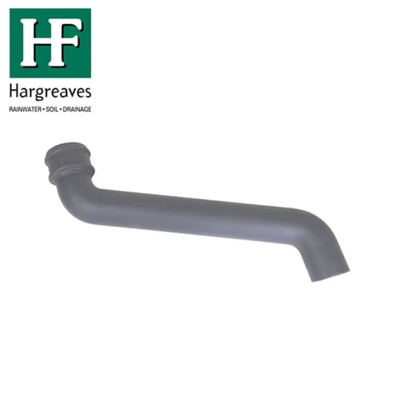 Hargreaves Cast Iron 65mm Rainwater Offset 457mm Projection - Primed
