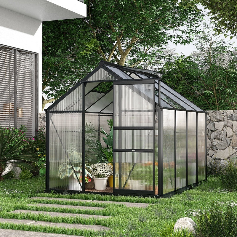Polycarbonate Greenhouse With Aluminium Frame - All Sizes