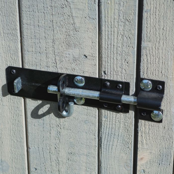 6x4 Grey Shed with Dark Grey Trim