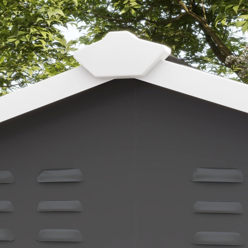 White 9ft x 6ft Metal Shed