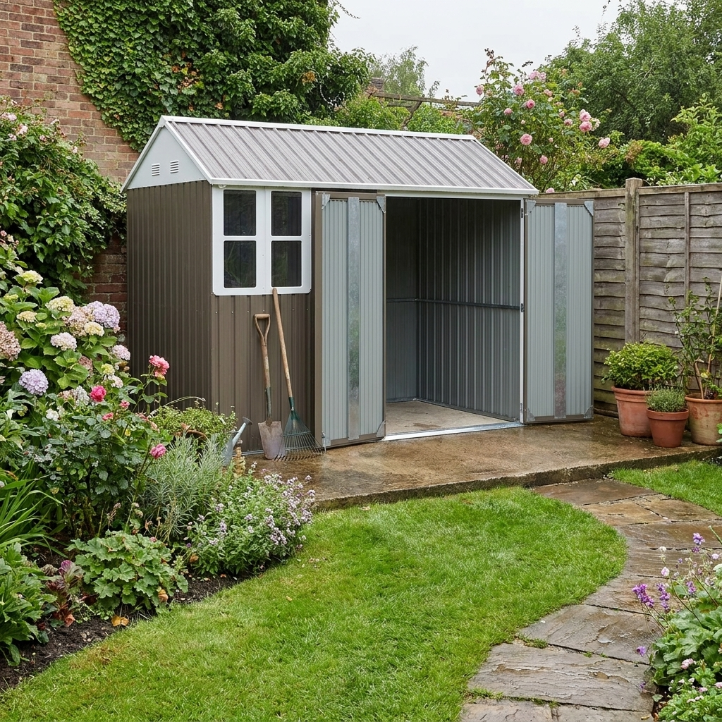 8ft x 6ft Galvanised Garden Shed