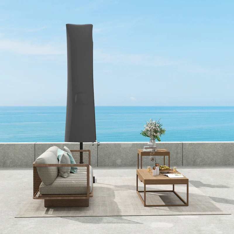 Grey Parasol Umbrella Cover - Waterproof, UV Protection, Fits Most Garden Umbrellas