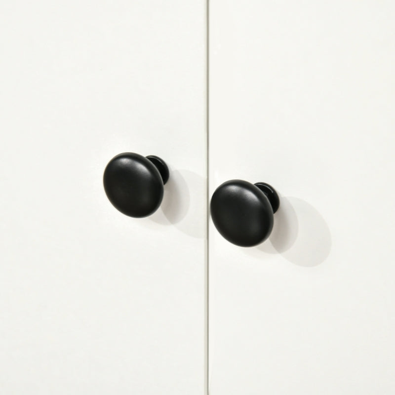 Modern Freestanding Kitchen Cupboard - 180cm White Storage Cabinet with Doors & Adjustable Shelves for Stylish Organization