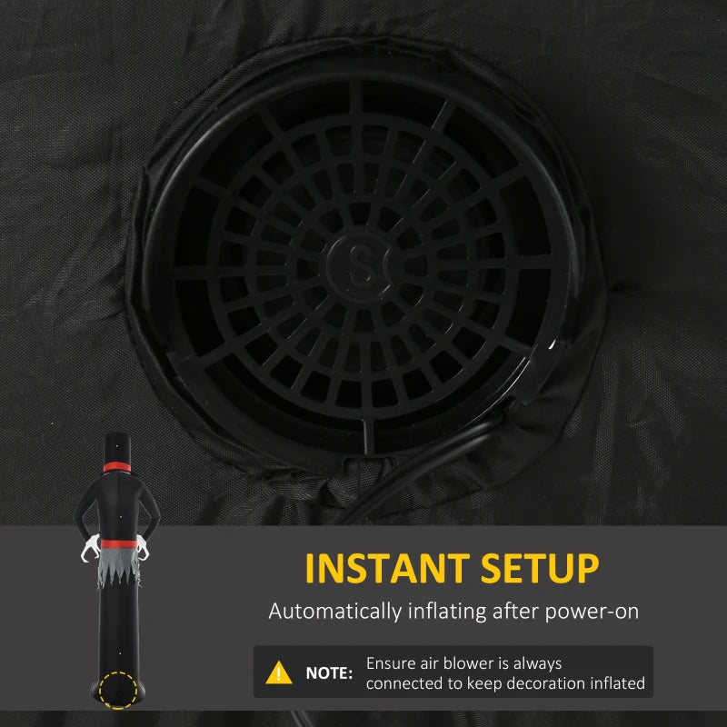 Giant 10ft Halloween Inflatable Ghost with Hat - LED Blow Up Scary Outdoor Decoration for Yard, Garden & Party