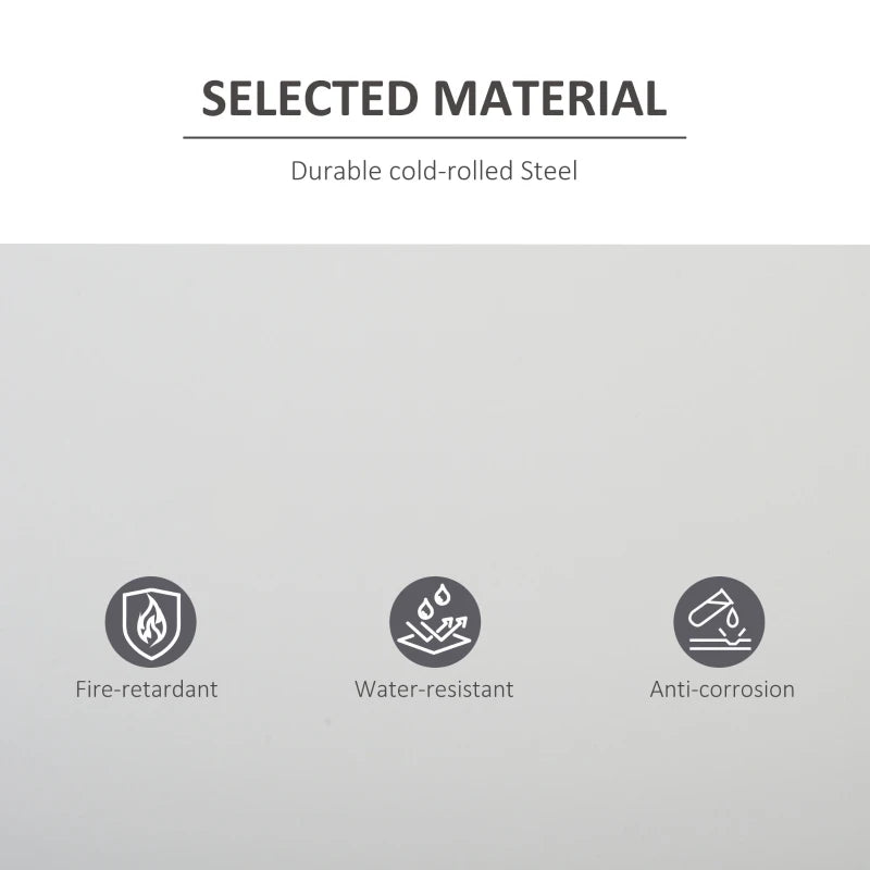 Lockable Filing Cabinet with Adjustable Shelves for Office Storage White