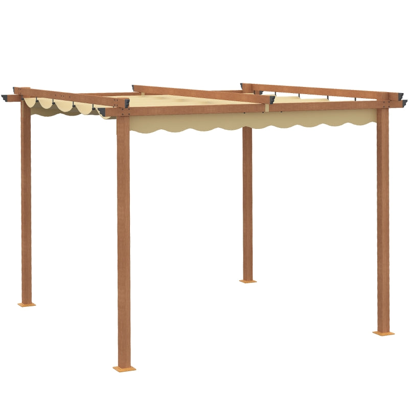 3m x 3m Gazebo - Wood Effect Frame