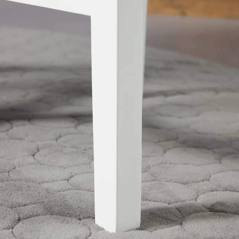 Set of 2 White Pine Wood Dining Chairs with Cross Back Design - Solid Kitchen & Living Room Seating